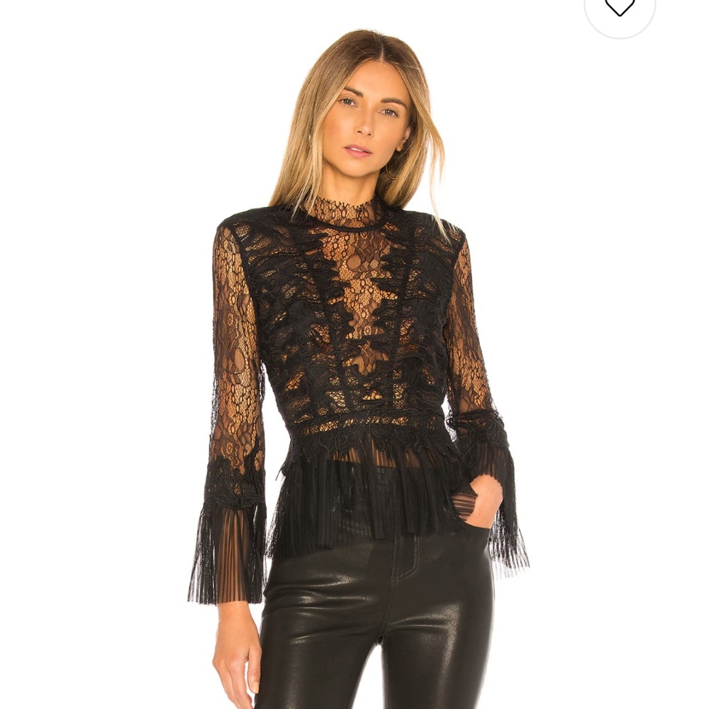 Revolve Bardot Lace Top